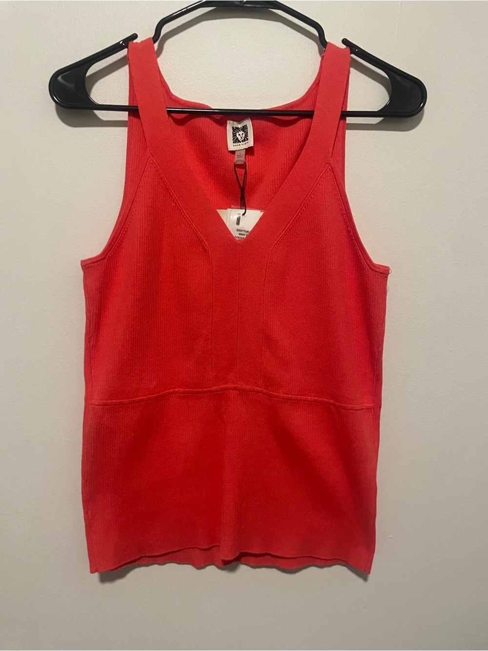 Coral knit top